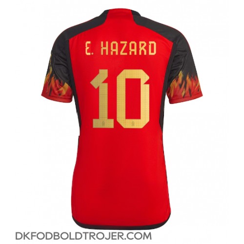 Billige Belgien Eden Hazard #10 Hjemmebane Fodboldtrøjer VM 2022 Kortærmet
